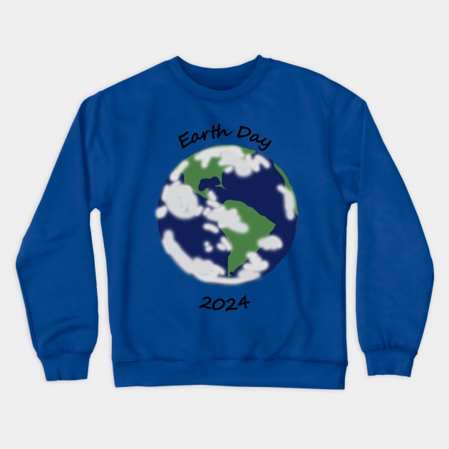 Planet Earth Day 2024 Crewneck Sweatshirt by ellenhenryart